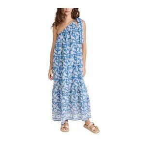 Velvet by Graham Spencer Joanna Floral One Shoulder Cotton Maxi Dress